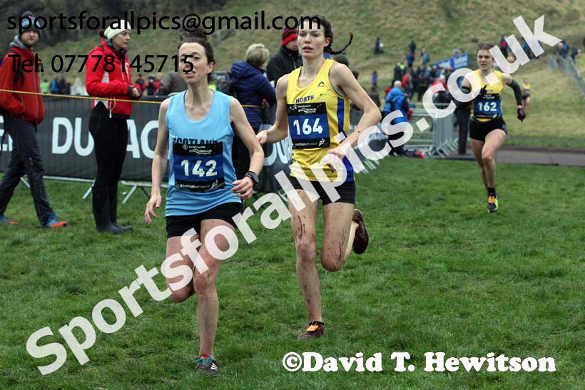 Inter District senior women and juniors, 2018 Simplyhealth Great Edinburgh International XCountry. Photo: David T. Hewitson/Sports for All Pics